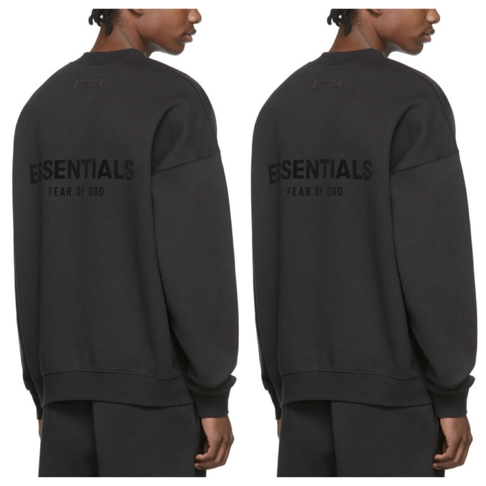 Fear Of God FOG Essentials Black Pullover Sweatshirt Sweater Top Black Small